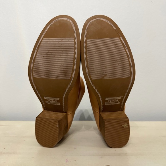 Toms Brown Leather Leila Ankle Boots Size 7.5 - Picture 7 of 8